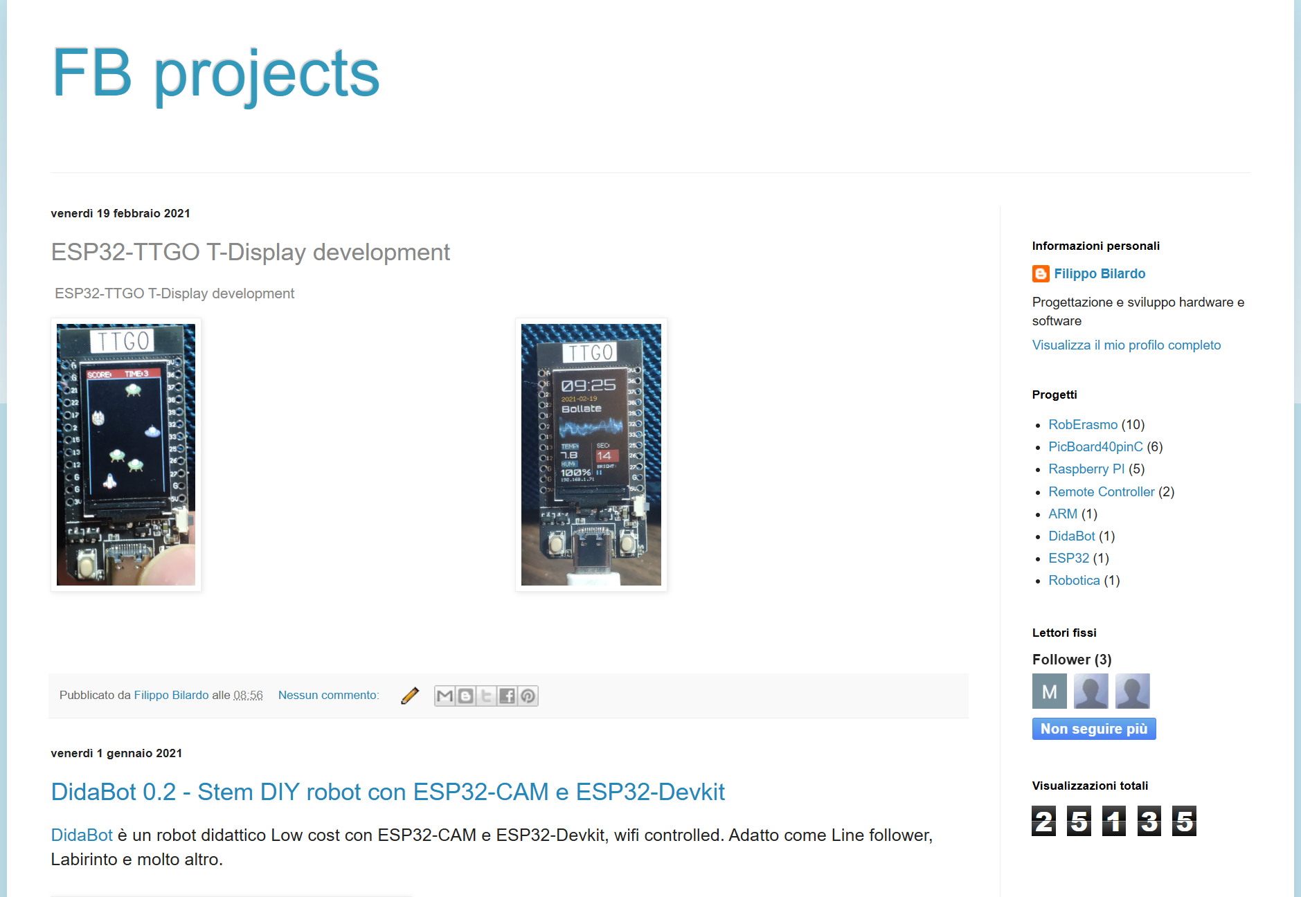 Copertina per FB projects